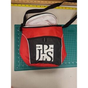 JPS Insulated Lunch Bag Red Black Cooler Tote Work School Picnic Travel Carryall